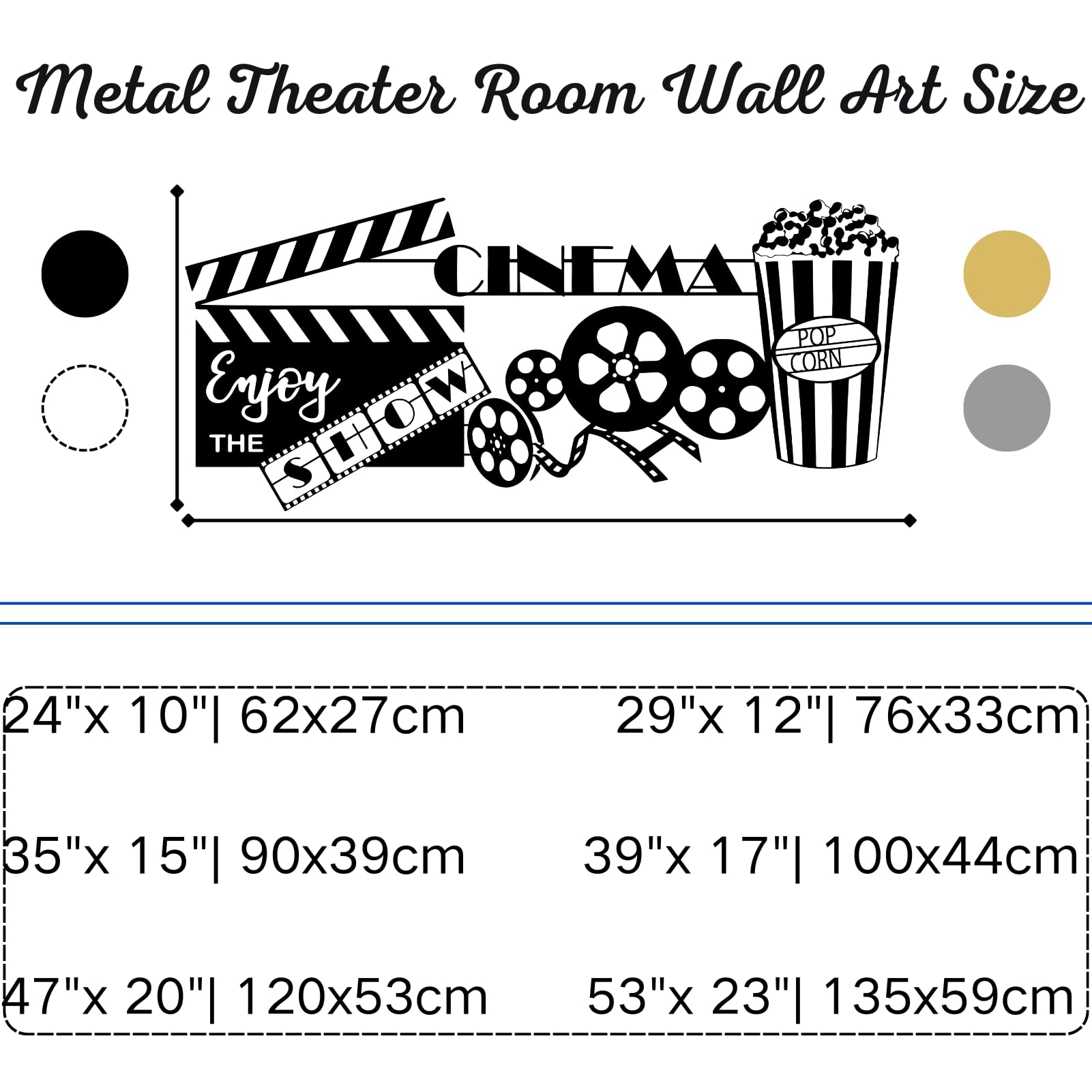 Metalowa rolka filmowa dekoracja ścienna inspirowana kinem metalowa sztuka ścienna kino domowe dekoracja ścienna do salonu medialnego biura czarny 24 dł. x 10 W