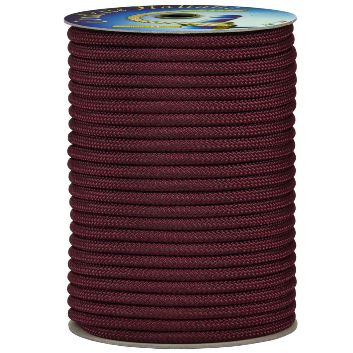 Corderie Italiane 006085706 Doppia treccia skipper alta tenacità, bordeaux, 6 mm - 50 metri