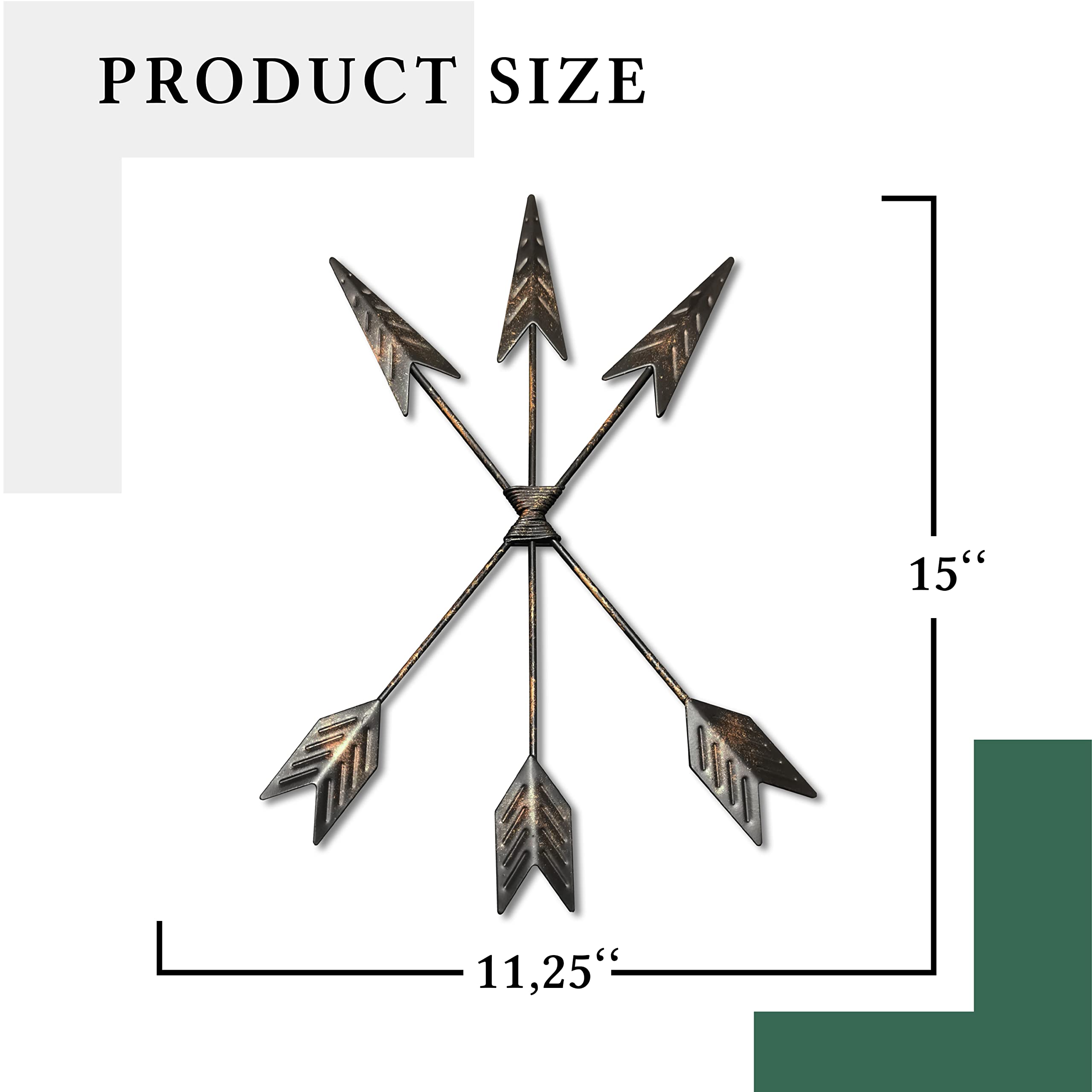 Amazon.com: Redwix Arrow Wall Decor Large 3-Set, 14ʼʼ Metal Arrows