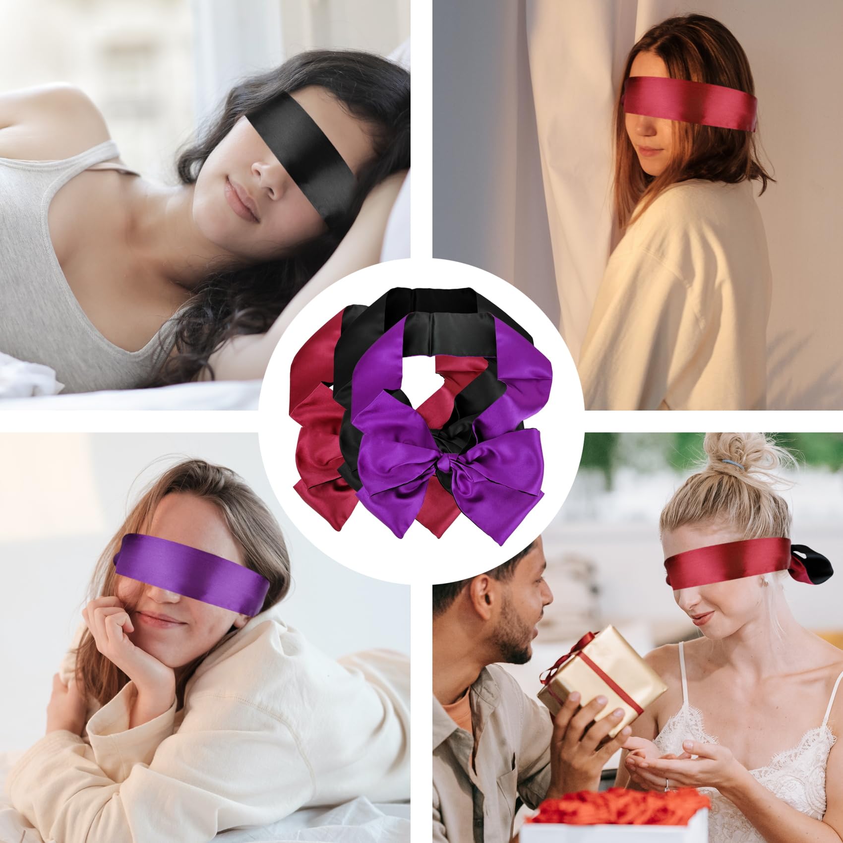 Amazon.co.jp: 睡眠用シルクサテン目隠しアイマスク1点、59インチの