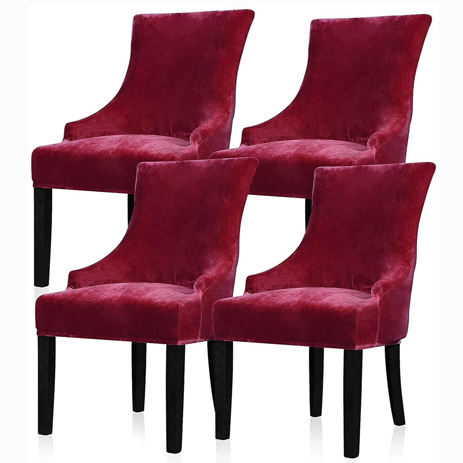 Housse de chaise extensible velours pour rénover un fauteuil abîmé salon