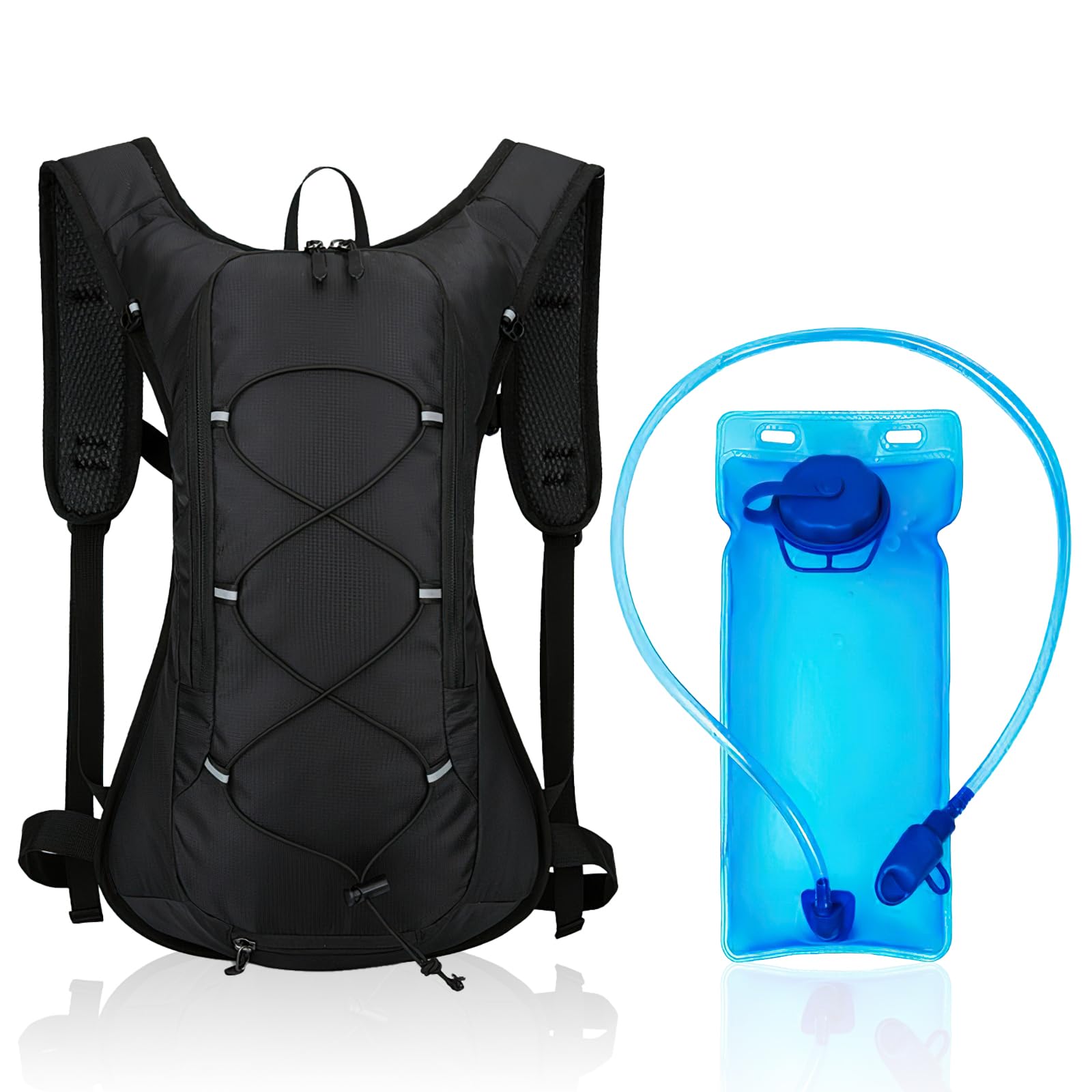 Mochila de hidratación, mochila de ciclismo al aire libre, mochila de hidratación ligera con bolsa de hidratación de 70 onzas, mochila de agua para correr, senderismo, ciclismo, escalada, camping,