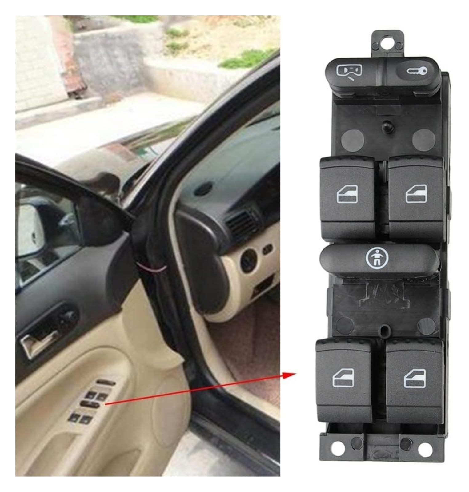 Pulsador Ventanilla Electricas Para VW Para G&olf 4 Para J&etta MK4 Para B&ORA Para P&assat B5 B5.5 Interruptor De Ventanilla Eléctrica 3BD 959