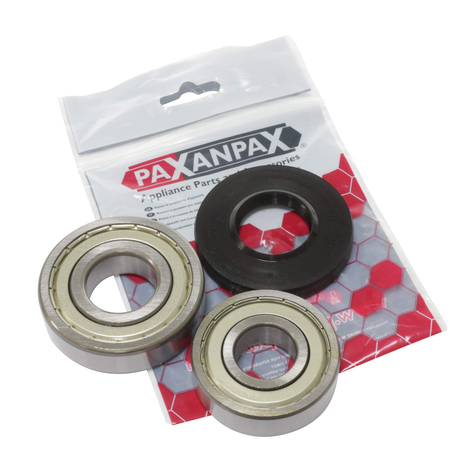 KIT CUSCINETTI E PARAOLIO CESTELLO LAVATRICE 49046312+ 6305ZZ + 6306ZZ