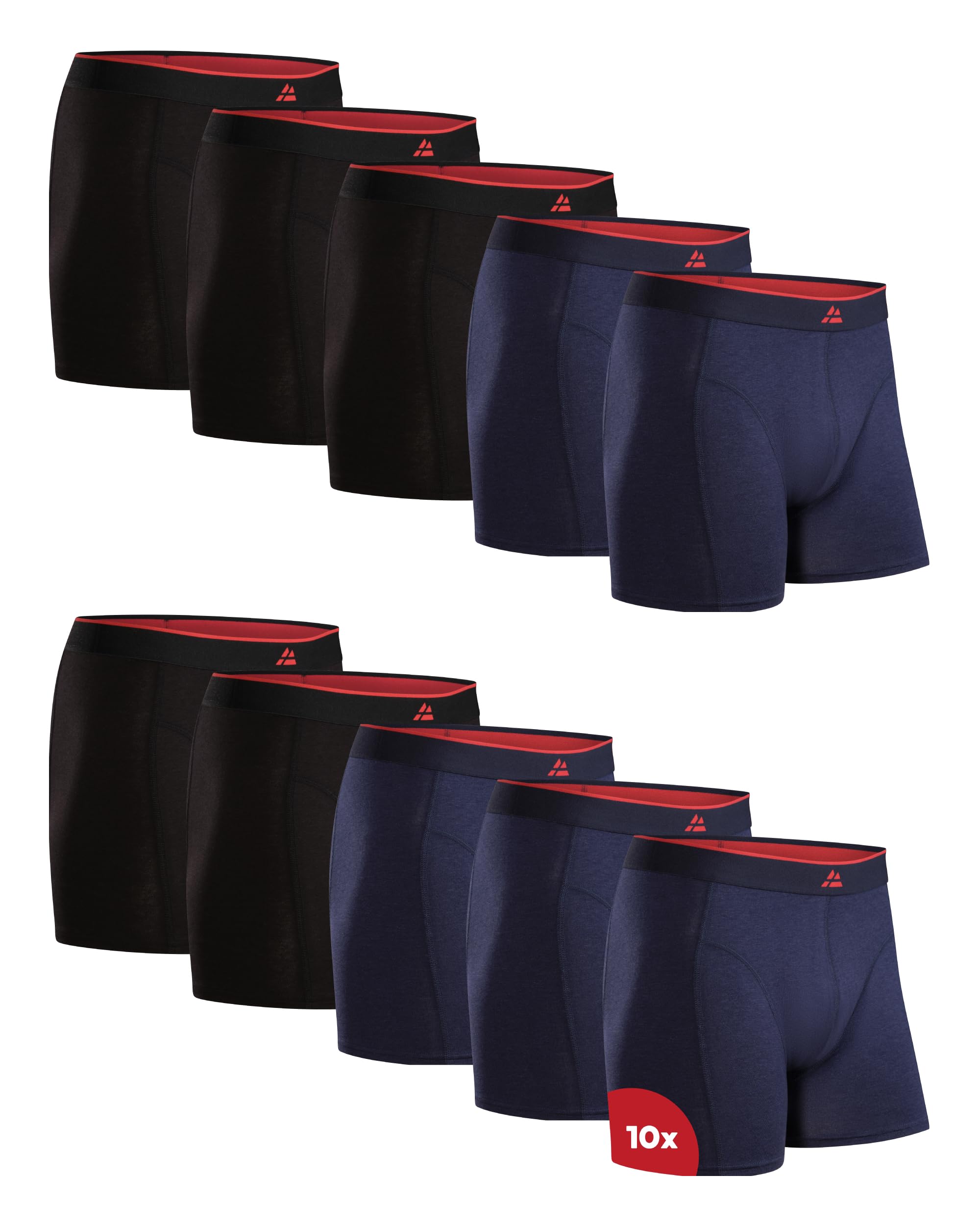 DANISH ENDURANCE Boxer Uomo in bambù Ultra Morbido, Mutande Boxer Bamboo Comodi, Traspiranti, con o Senza Apertura Frontale, 6 o 10 Paia