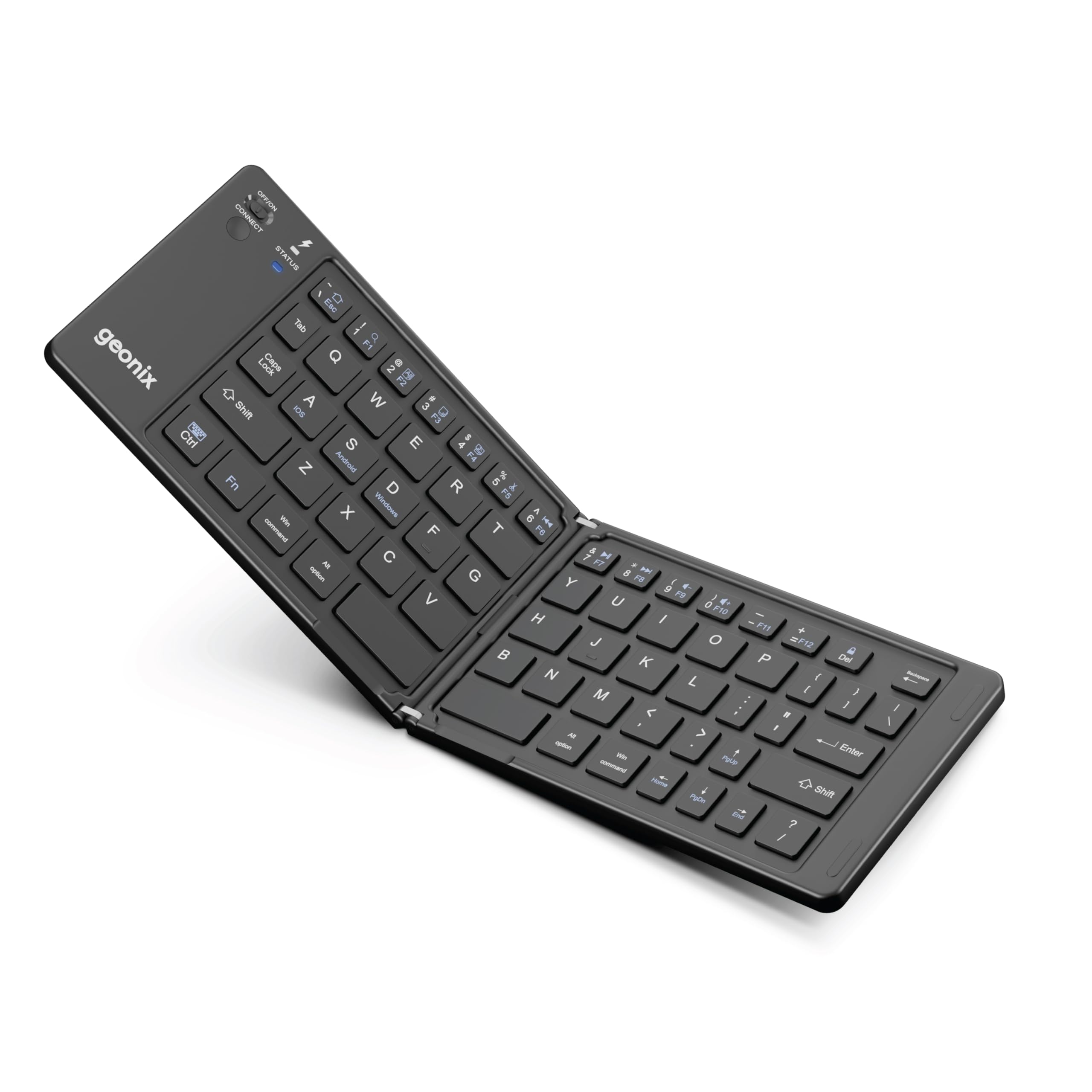 Geonix Neo Fold 11, Foldable Wireless Keyboard | BT 5.0 Version | Rechargeable | 1 Year Warranty | 100+ Working Hours, Li-Polymer Battery-picture-17
