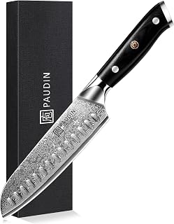 PAUDIN Damast Santokumesser Kochmesser 17cm, profi messer