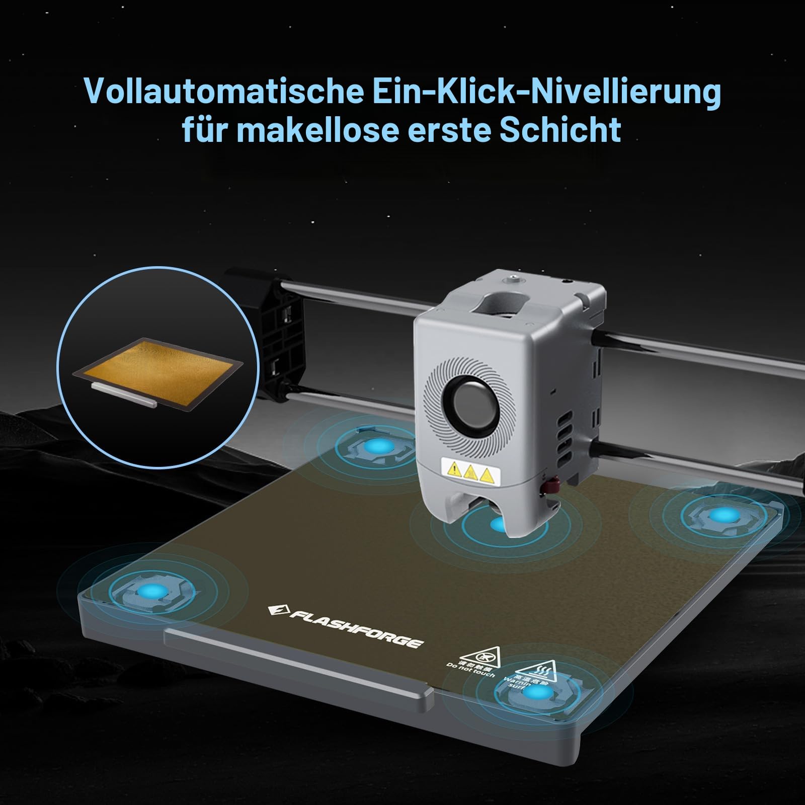 Flashforge Adventurer 5M 3D-Drucker, 600mm/s CoreXY, Auto-Leveling, 220³