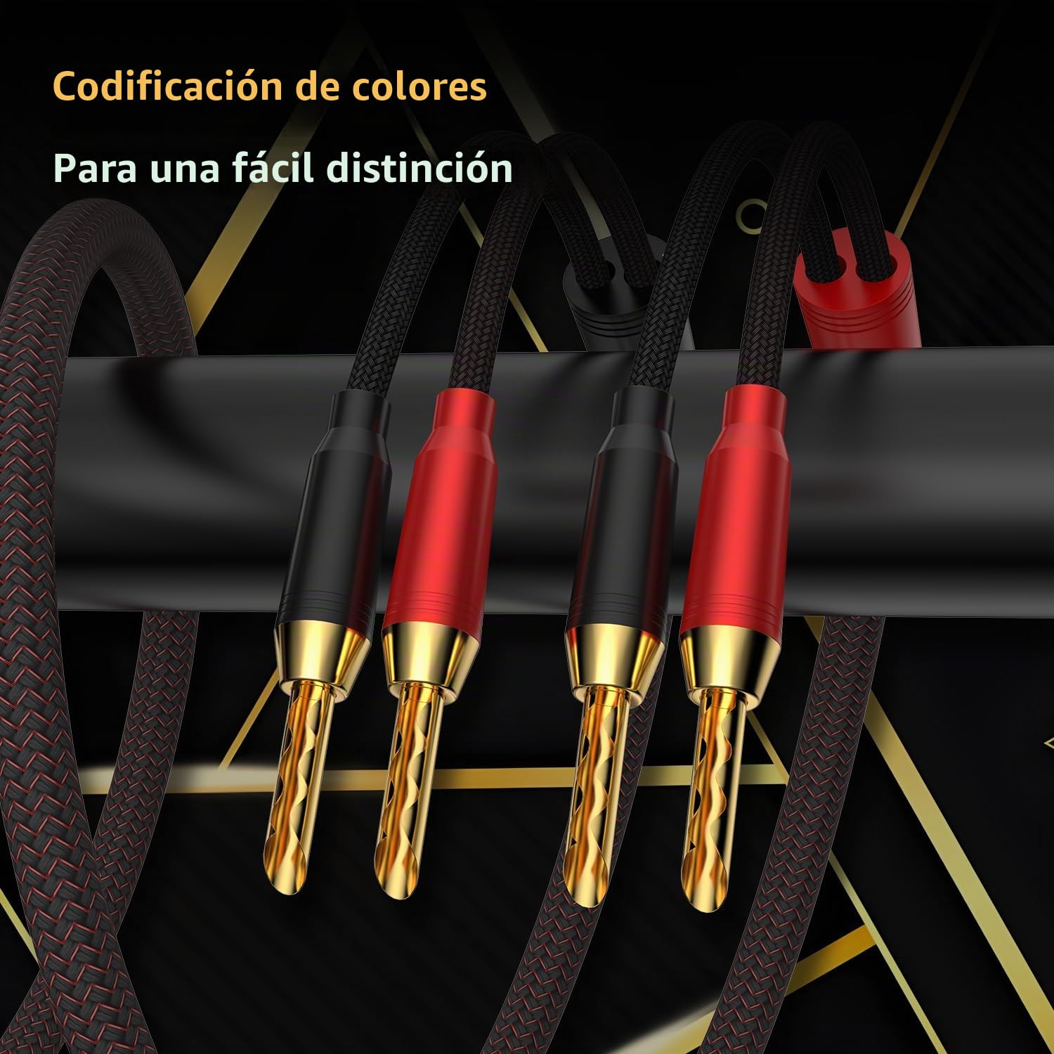 1 par de 2 m de cable de altavoz HIFI con conectores banana BFA