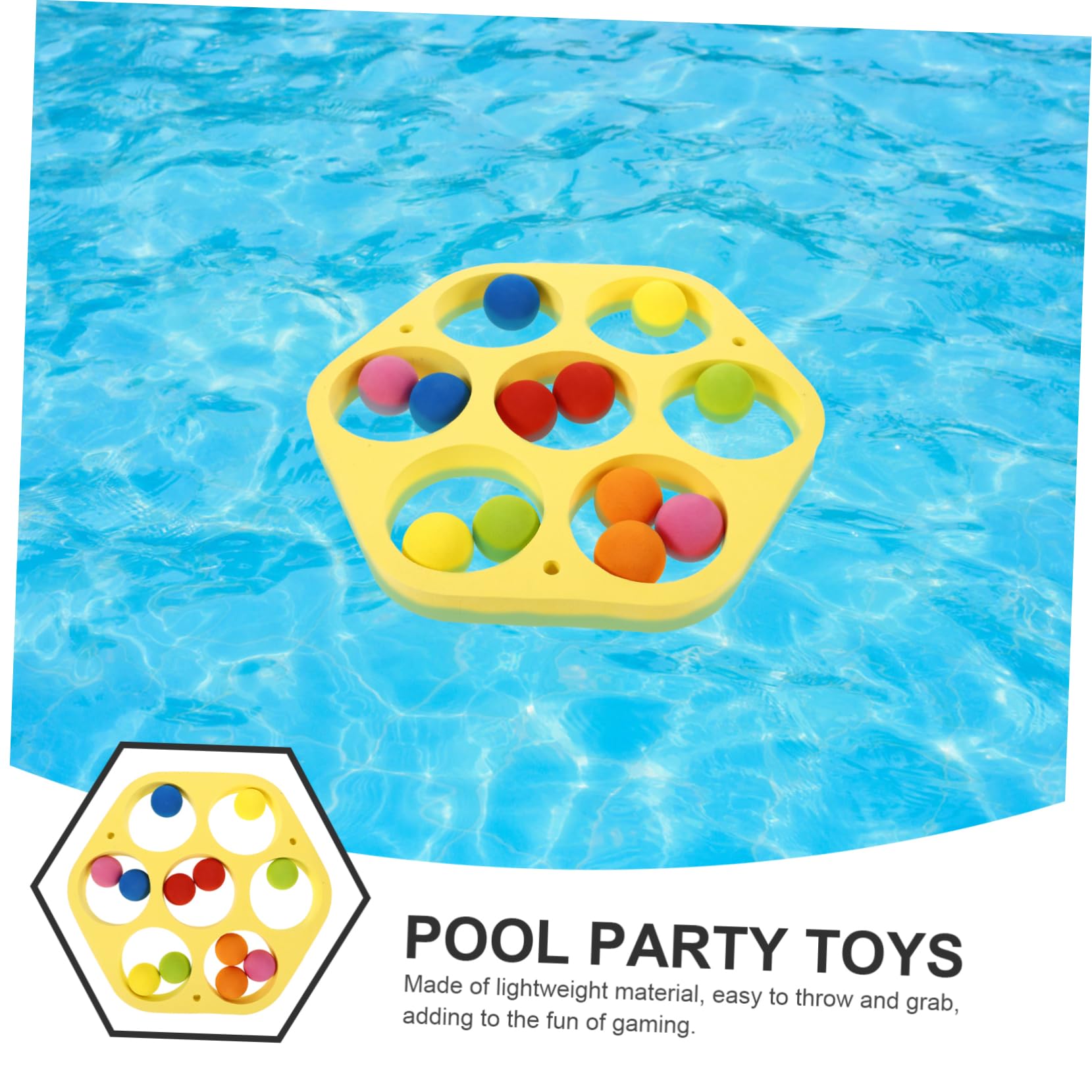 Palla da Lancio Galleggiante per Piscina, Set 1 Pezzo in Eva Giallo