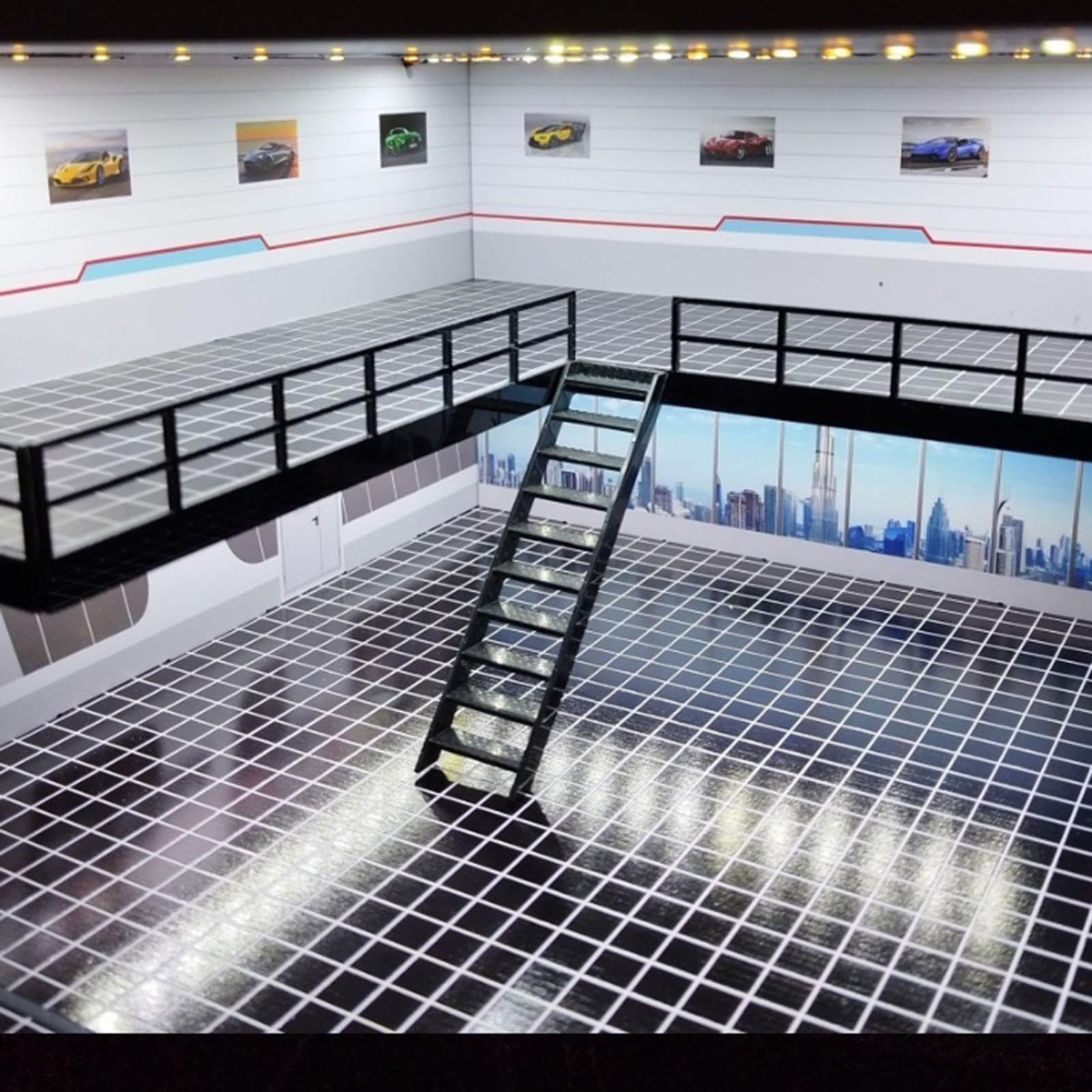 Vitrine für Modellautos Im Maßstab 1:64, Aufbewahrungsbox für Modellautos, Stadt Stilvoll