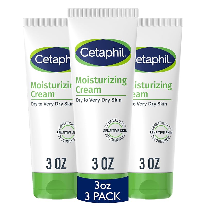 Creme hidratante Cetaphil para pele sensível, sem fragrância, 3 unidades