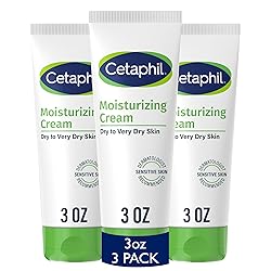 Cetaphil Face & Body Moisturizer, Hydrating Moisturizing Cream for Dry to Very Dry, Sensitive Skin, NEW 3 oz Pack of 3, Fragrance Free, Non-Comedogenic, Non-Greasy