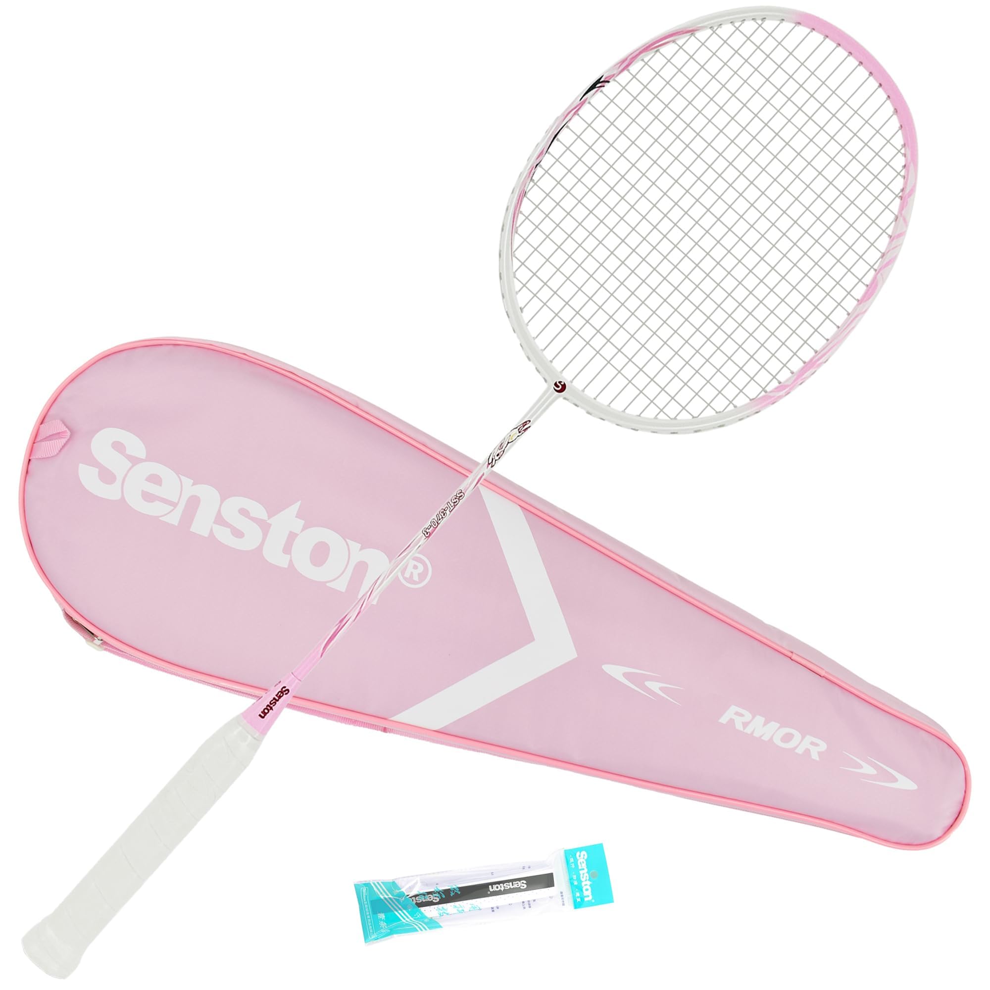 Senston バドミントンラケット S370 軽量カーボンファイバー製のバドミントンラケット グリップサイズ 5U のプロ用