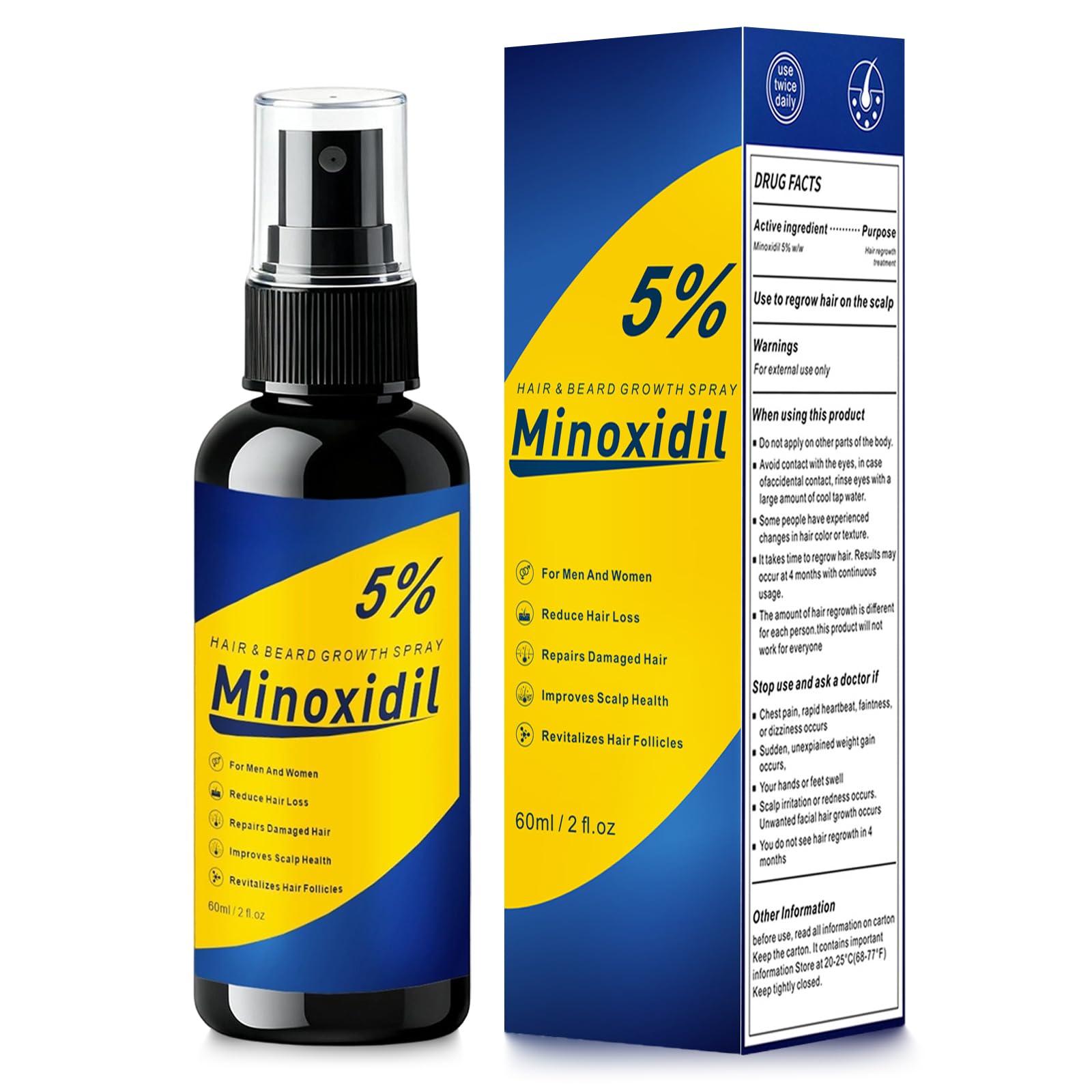 5 Minoxidil for Men Minoxidil for Women Hair Growth 2 Fl Oz 60ml Minoxidil 5 Hair Regrowth Treatments