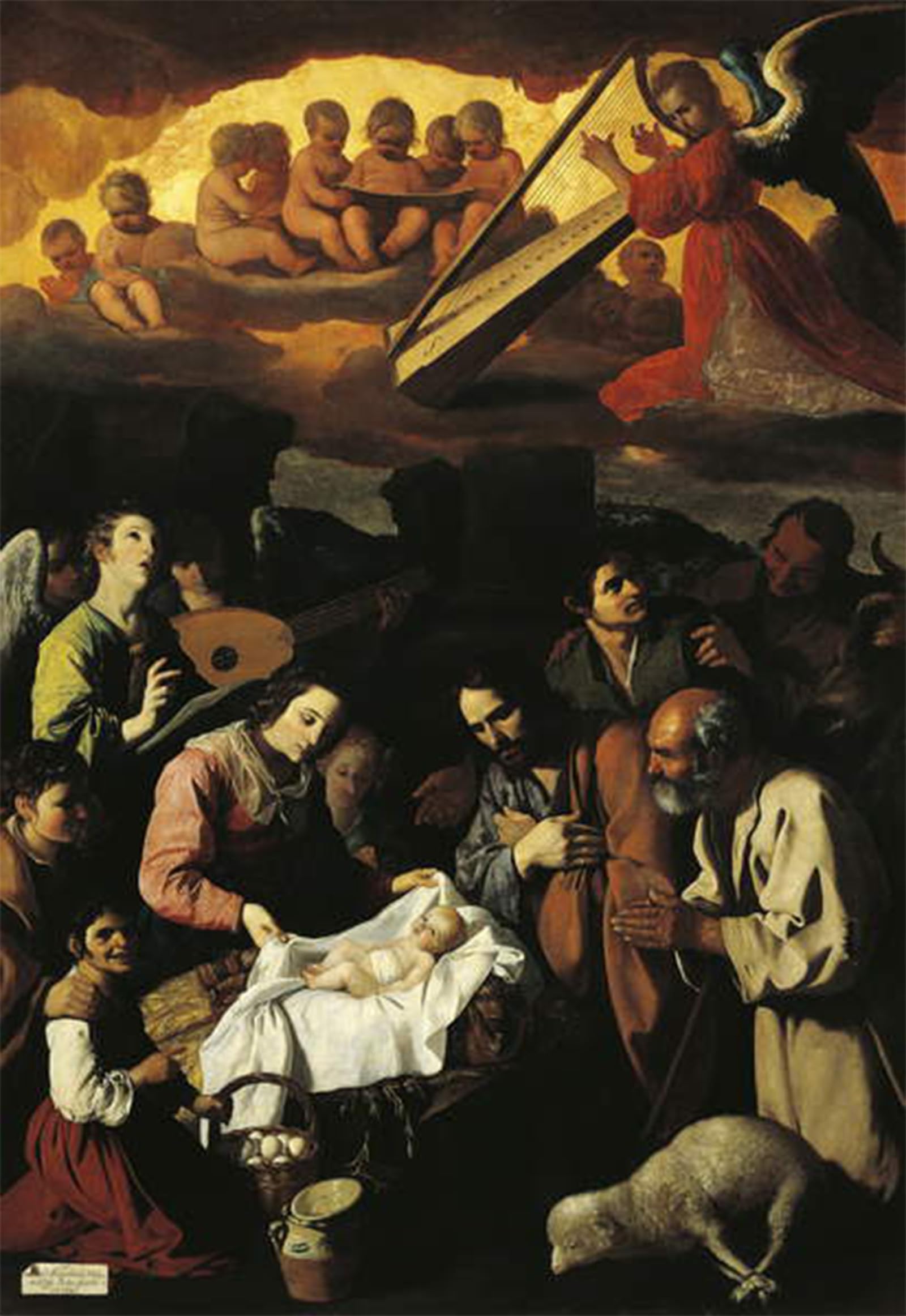 POSTERIIk Famous Animal Posters Vintage Picture Adoration of Shepherds by Francisco De Zurbaran Modern Wall Decor for Home Decor 60x90cm