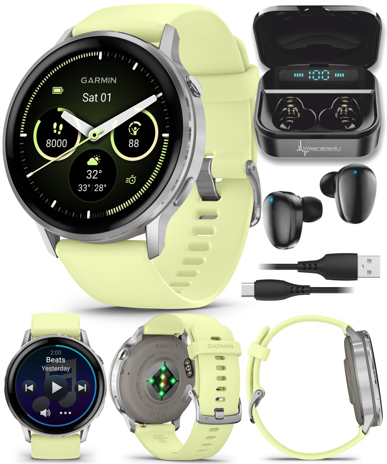 Venu 4 45mm AMOLED Advanced Health & Fitness GPS Smartwatch, Bright & Colorful Display, B…