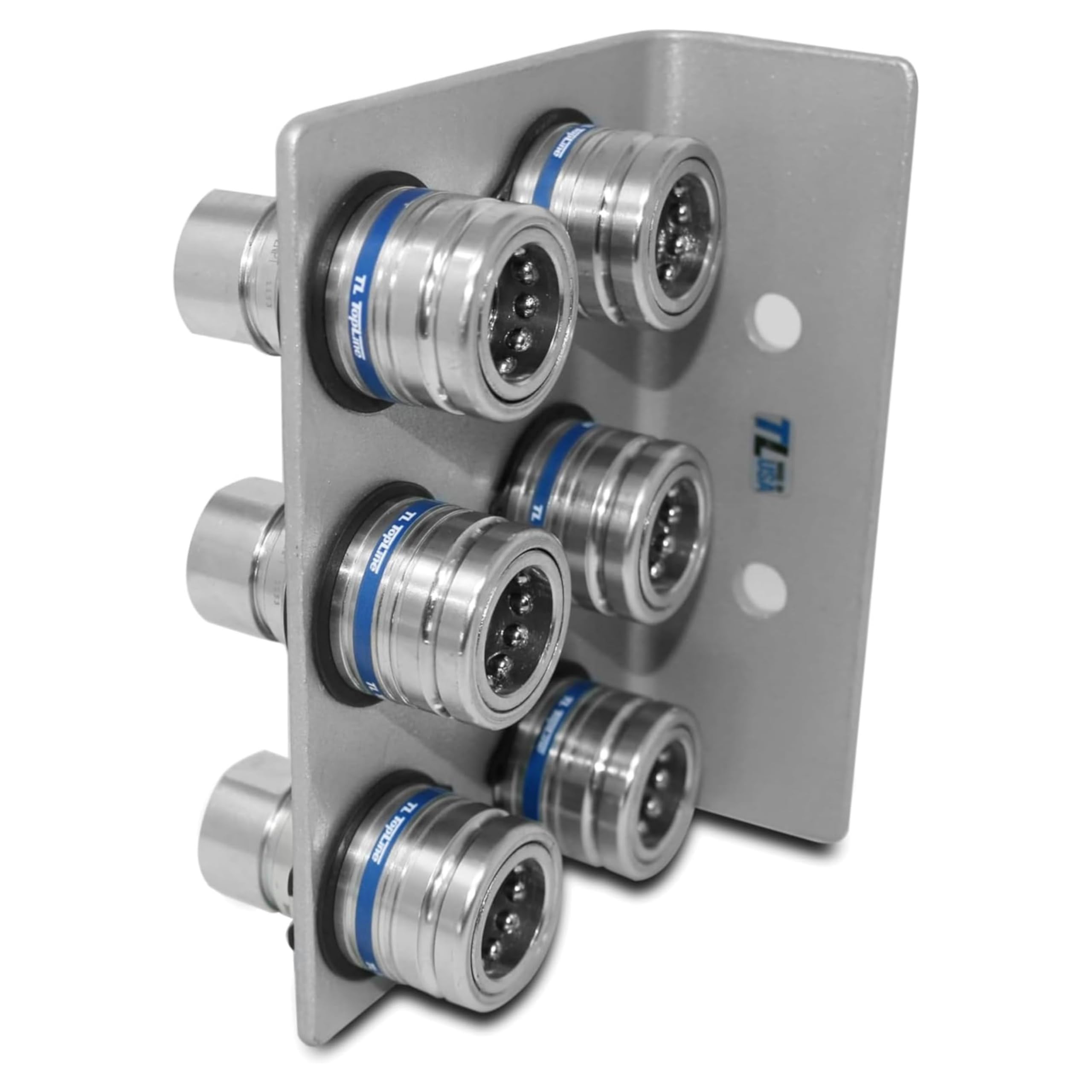 1/2" Body 5/8" SAE Thread | Agricultural Couplers Hydraulic Quick Connect with Break Away Mounting Bracket | ISO 5675 Ag Pioneer Style Couplers | Push/Pull Heavy-Duty Coupling | Model TL132B-6