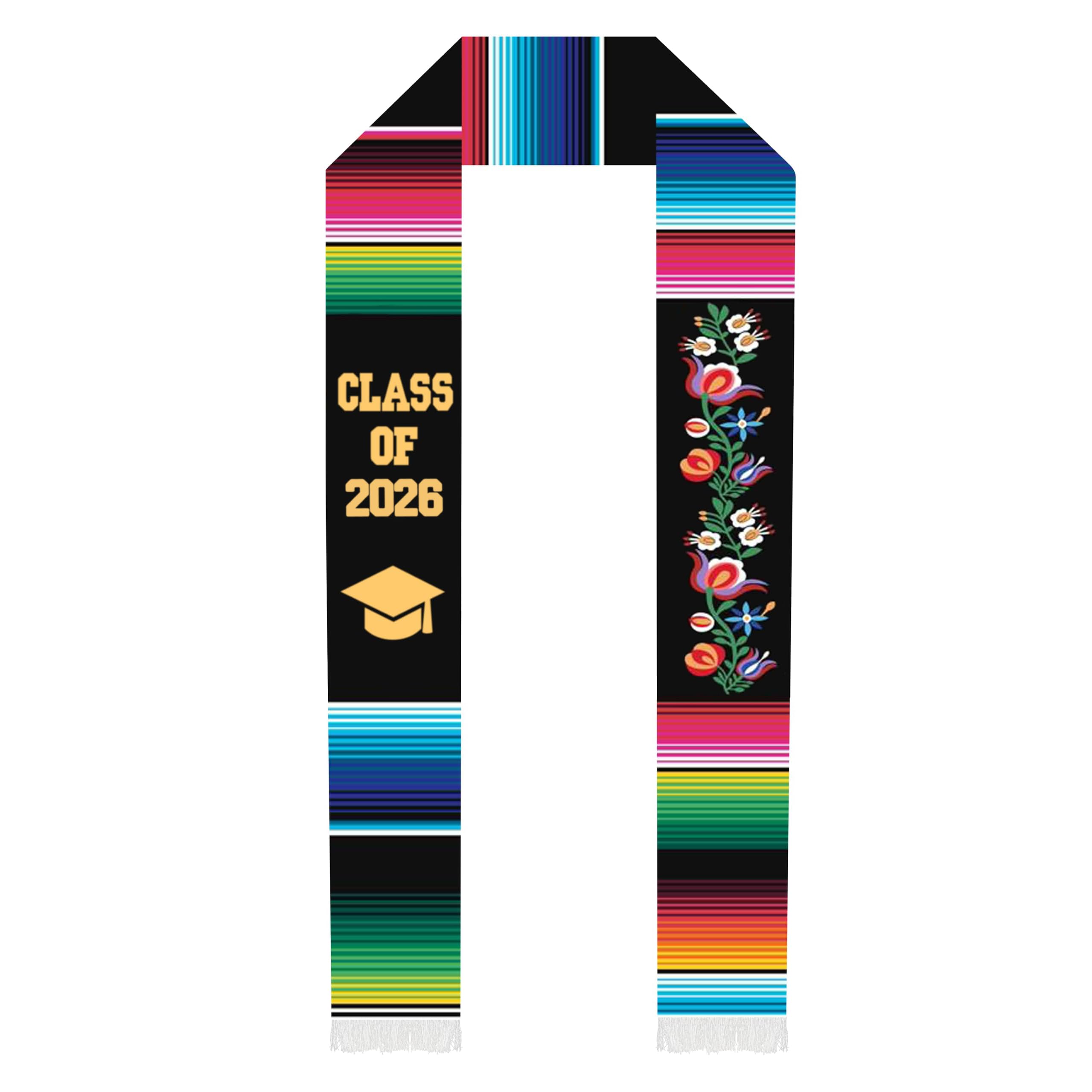 serape scholars Deluxe Mexican Graduation Sash 2025 | Embroidered Graduation Stole Class of 2025 | Authentic Mexican Sash for Graduation 2025-picture-45