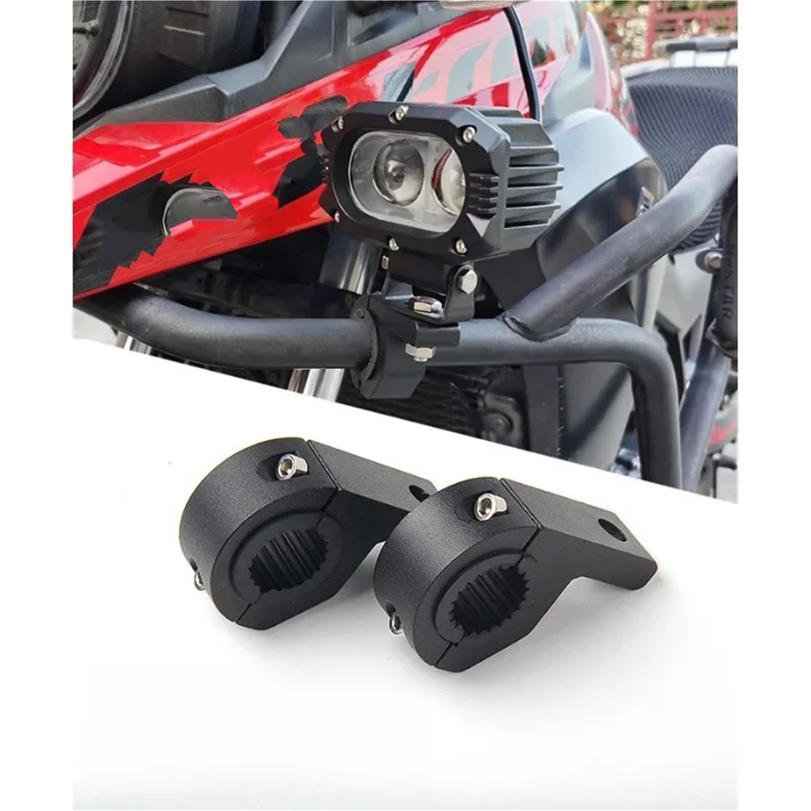 klipsy do rurek świetlnych Pasuje do Glb Uniwersalny aluminiowy zacisk montażowy samochodu ATV Motocykl Ciężarówka Mgła Pomocnicze światła Uchwyt 22-32mm
