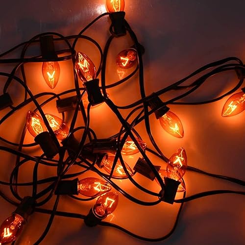 Miniatura 37 de SUNSGNE C7 Bombillas de luz nocturna de repuesto rojas de Navidad, bombillas de base de candelabro E12 de 5 W, ideales para luces nocturnas Rojo