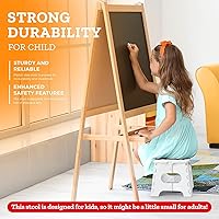 Vista 3 de ACSTEP Taburete Plegable de 7.5 Pulgadas, Taburete Plegable para Niños, Capacidad de 176 lb, Taburete Plegable y Colapsible de Plástico, Taburetes