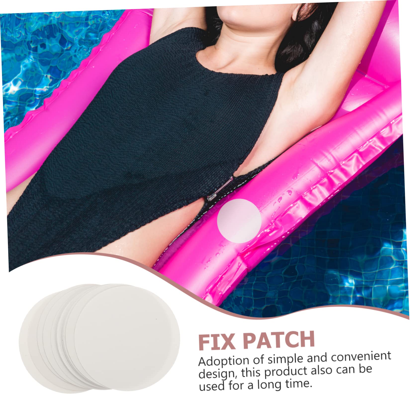 BESPORTBLE 60 Pièces Patch Piscine Patch De Réparation Étanche Patch De Réparation De Piscine Gonflable Patchs De Piscine pour Piscines Hors Sol Kit d'eau mais Plastique Piège Autocollant