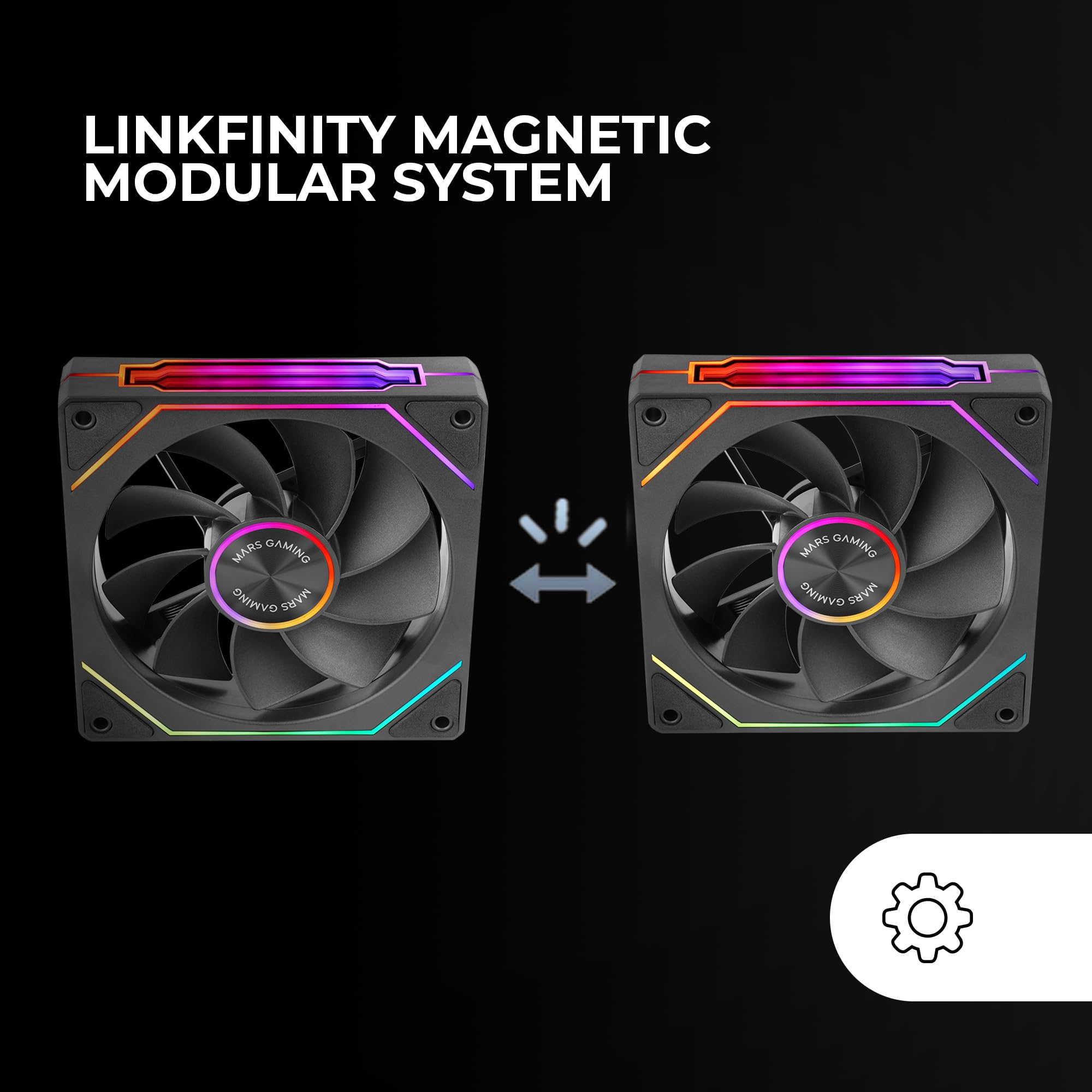 Mars Gaming MFD, Ventilador 120mm CHROMA RGB Dual Automático, Ultra Silencioso 14dB, Conexión Molex 4PIN, Sistema Antivibraciones, Transparente — view 32