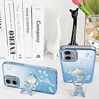 Vista 4 de Funda protectora para Motorola Moto G24, funda protectora de TPU con función atril y correa para Motorola G24 Power (azul)