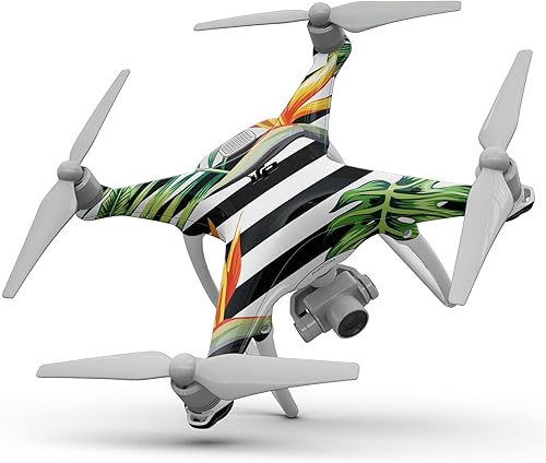 Miniatura 8 de DesignSkinz - Compatible con Drone DJI Spark - Vinilo adhesivo protector resistente a los arañazos - Vivid Tropical Chevron Floral v1