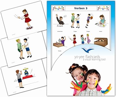 Action Words and Verbs Flashcards in German - Bildkarten zur SprachfÃ¶rderung - Verben Set 3