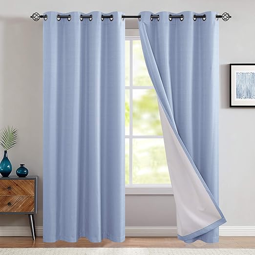 curtains blue