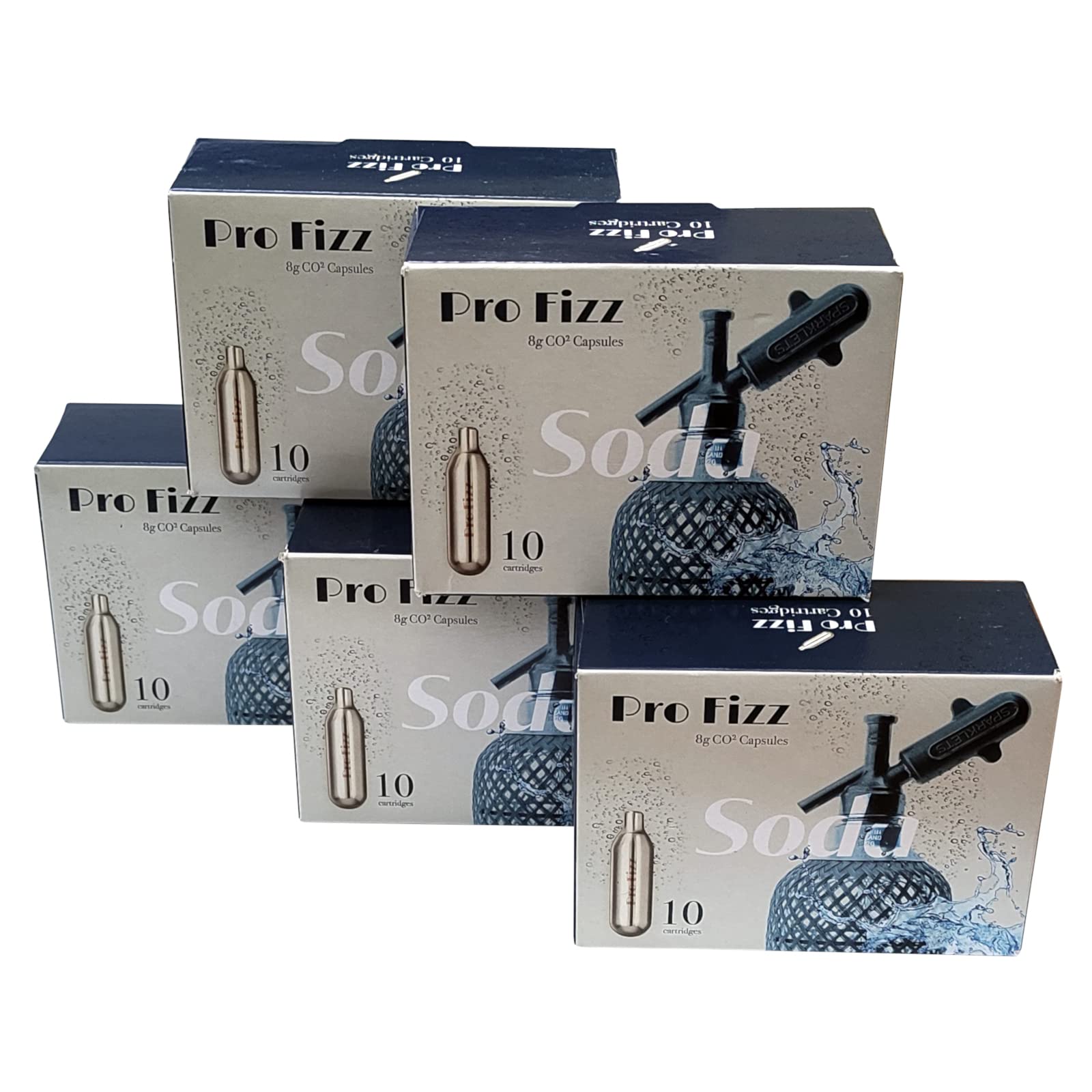 8 Gram Co2 Soda Injection Cartridges/Bulbs - Pack of 50