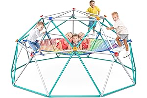 Hapfan Outdoor Rock Climbing Dome Jungle Gym with Hammock