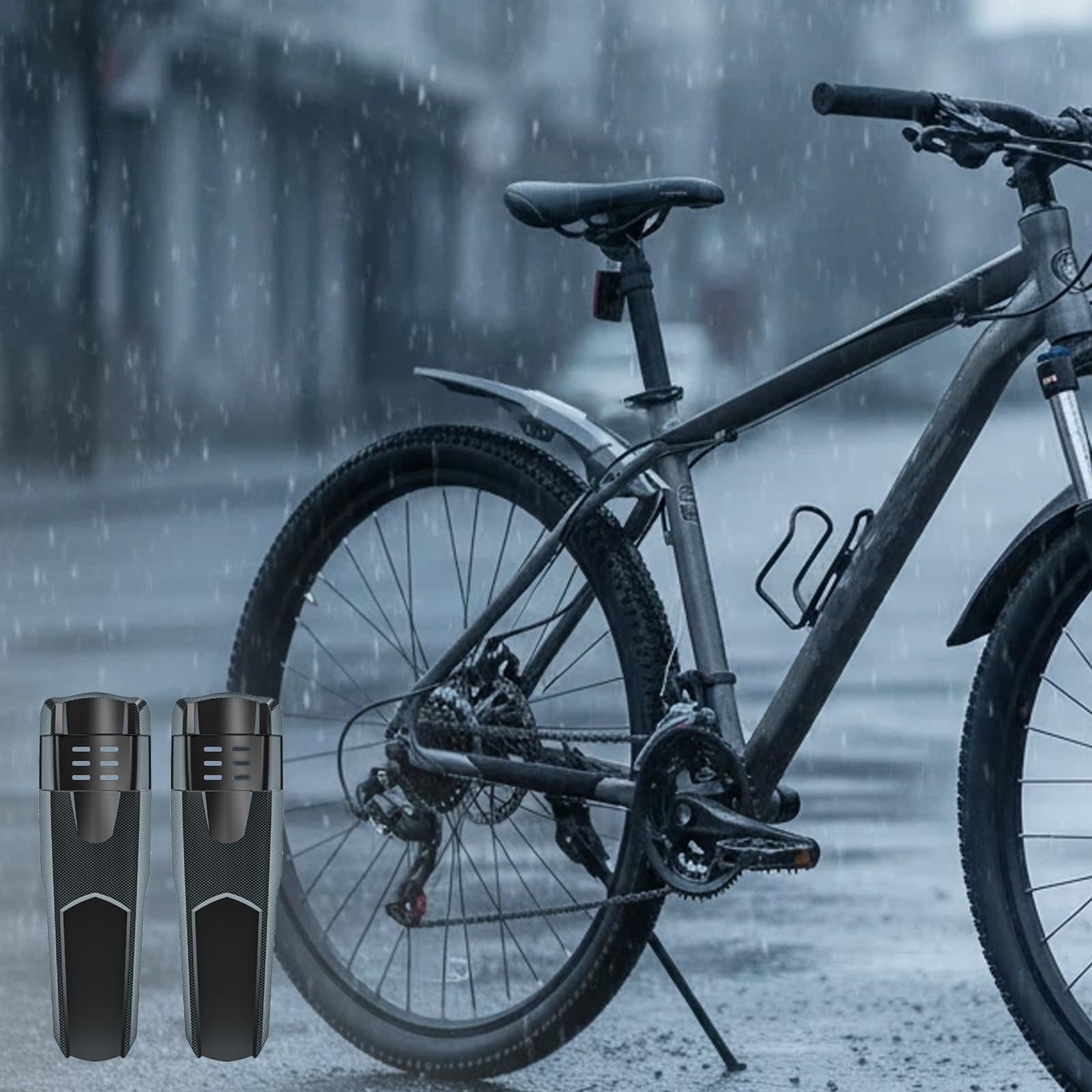 Błotnik do roweru górskiego, zestaw MTB z przodu i z tyłu, błotnik rowerowy Mudguard, Quick-Release, ochrona przed zachlapaniem, do rowerów górskich i szosowych 20-29 cali