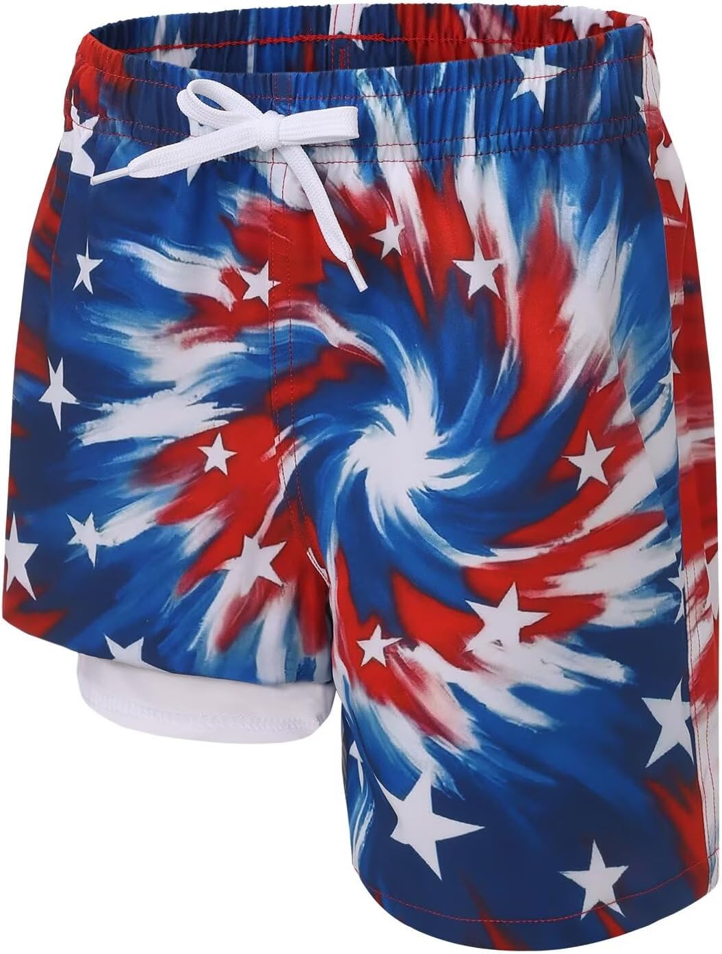 Moon Tree Boys Swim Trunks with Brief Liner for Boys Swim Shorts Quick Dry Boards Shorts Beach Swimwear
