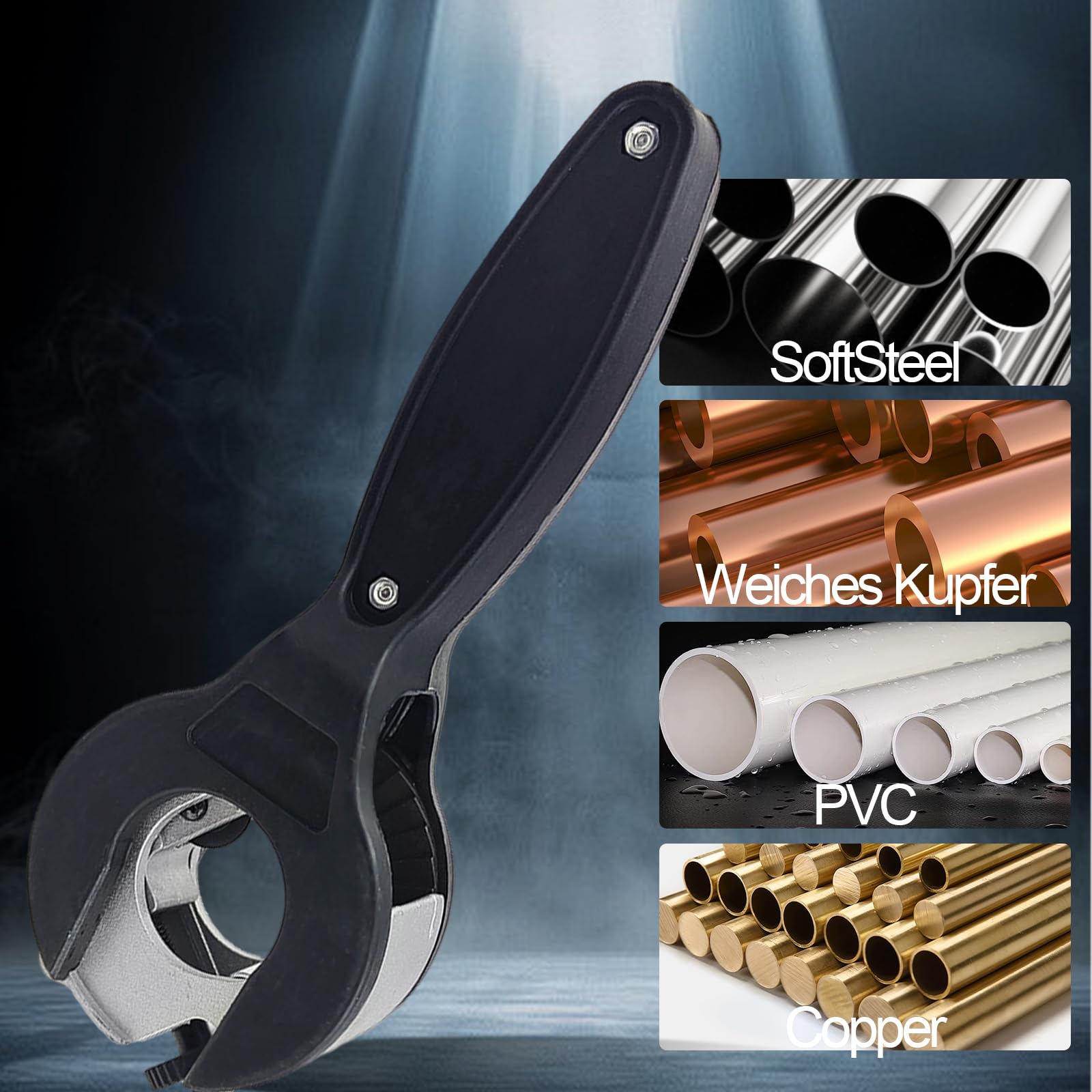 SI SEN Copper Pipe Cutter, Plastic Pipe Cutters, Ratcheting Tubing Cutter - Image 4
