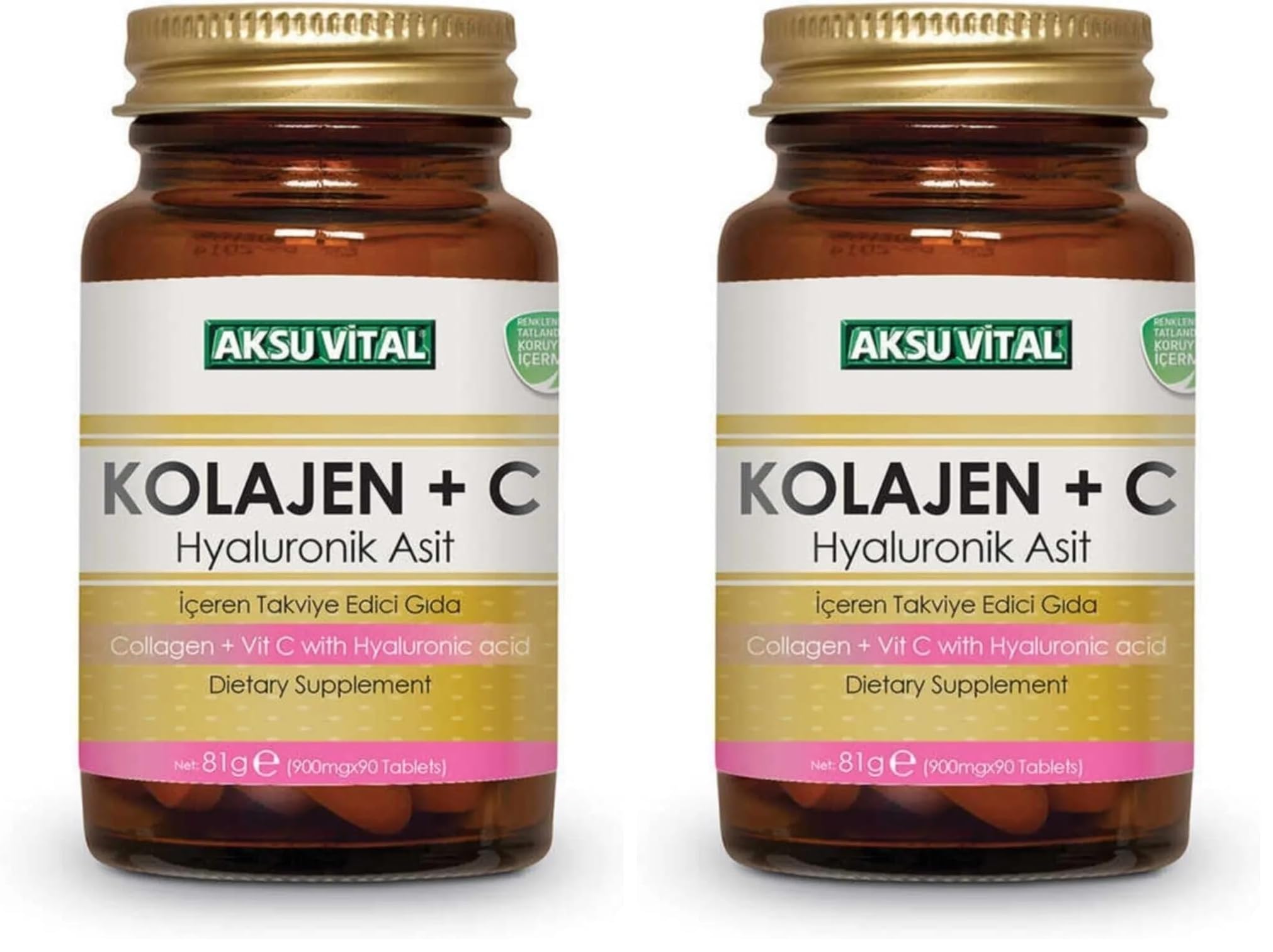 AKSU VİTAL Kolajen C Hyaluronik 60 Tb (2 paketi)