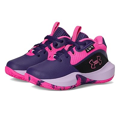 Under Armour Kids Pre School Lockdown 7 (Little Kid) Kids Shoes Purple/Black/Rebel Pink