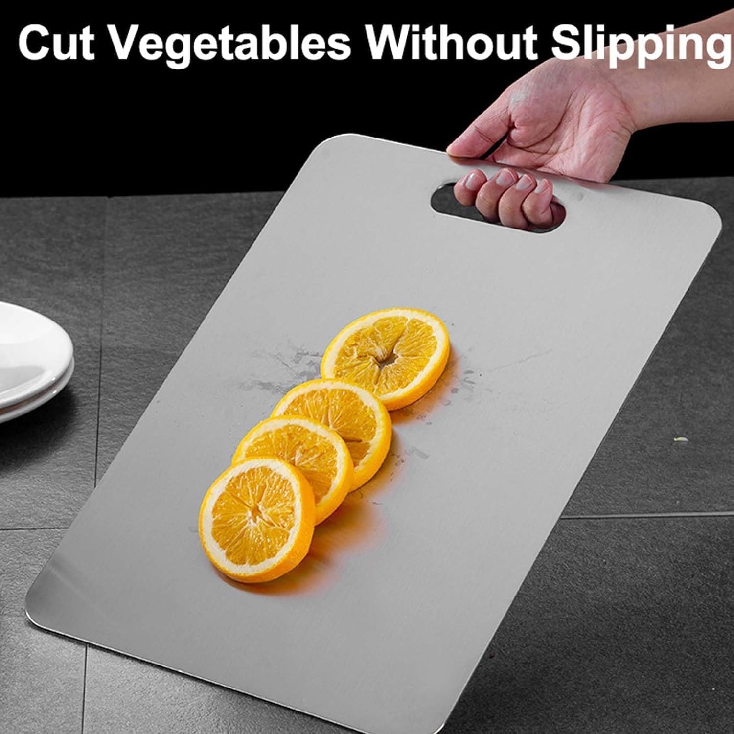 Titanium Cutting Board,100% Pure Titanium Cutting Boards for Kitchen, 2025 New Double Sided Food-Grade Chopping Board for Cutting Meat Vegetable Fruit (12"L x 9"W)