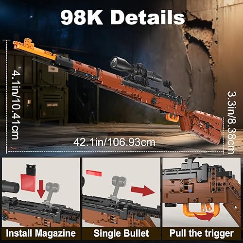 Miniatura 3 de Sosuy 11 98K Building Bricks Collection Toy - 1025 PCS Modelo Building Block - Simulación de juguete para amantes de los juguetes