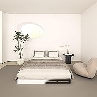 Vista 4 de Base de colchón de 5 pulgadas tamaño matrimonial, de metal resistente, capacidad de peso de 3000 libras, base de cama de perfil bajo sin ruido