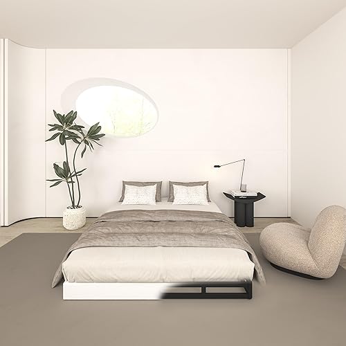 Miniatura 4 de Base de colchón de 5 pulgadas tamaño Queen de metal resistente, capacidad de peso de 3000 libras, base de cama de perfil bajo sin ruido con cubierta