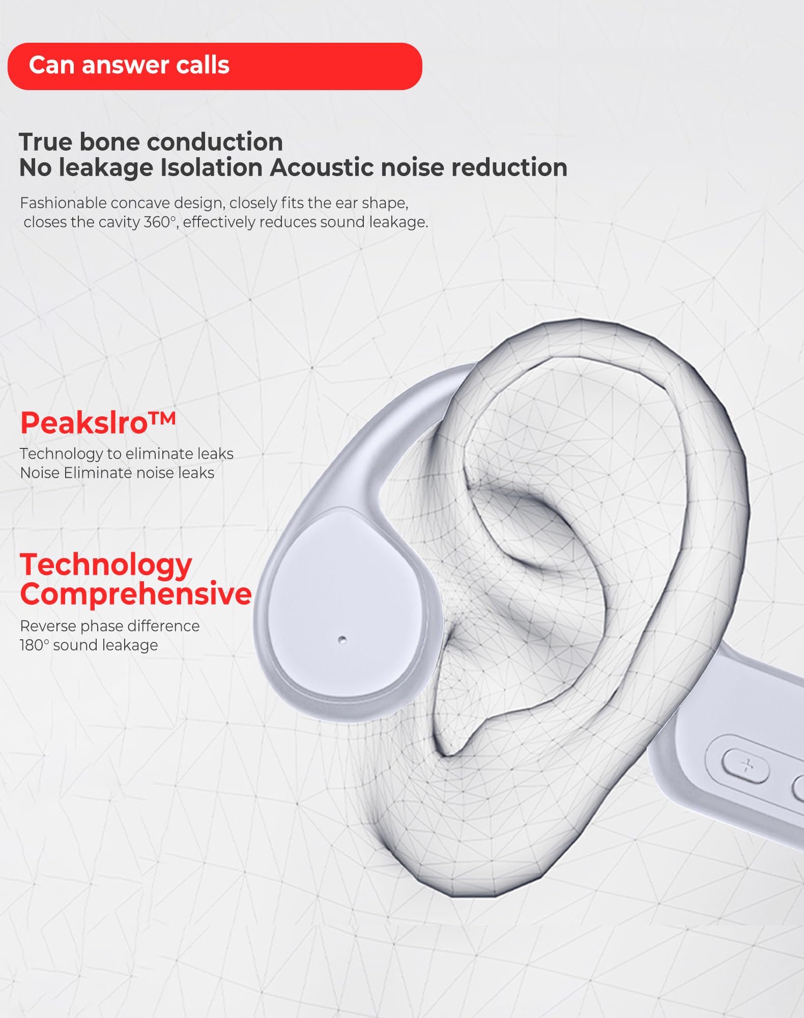 Natacion Auriculares Conduccion Osea, IPX8 Auriculares oseos Para Nadar Bluetooth 5.3 Auriculares Piscina Con memoria de 32GB auriculares conduccion osea natacion, función de reproductor MP3 (Blanco)