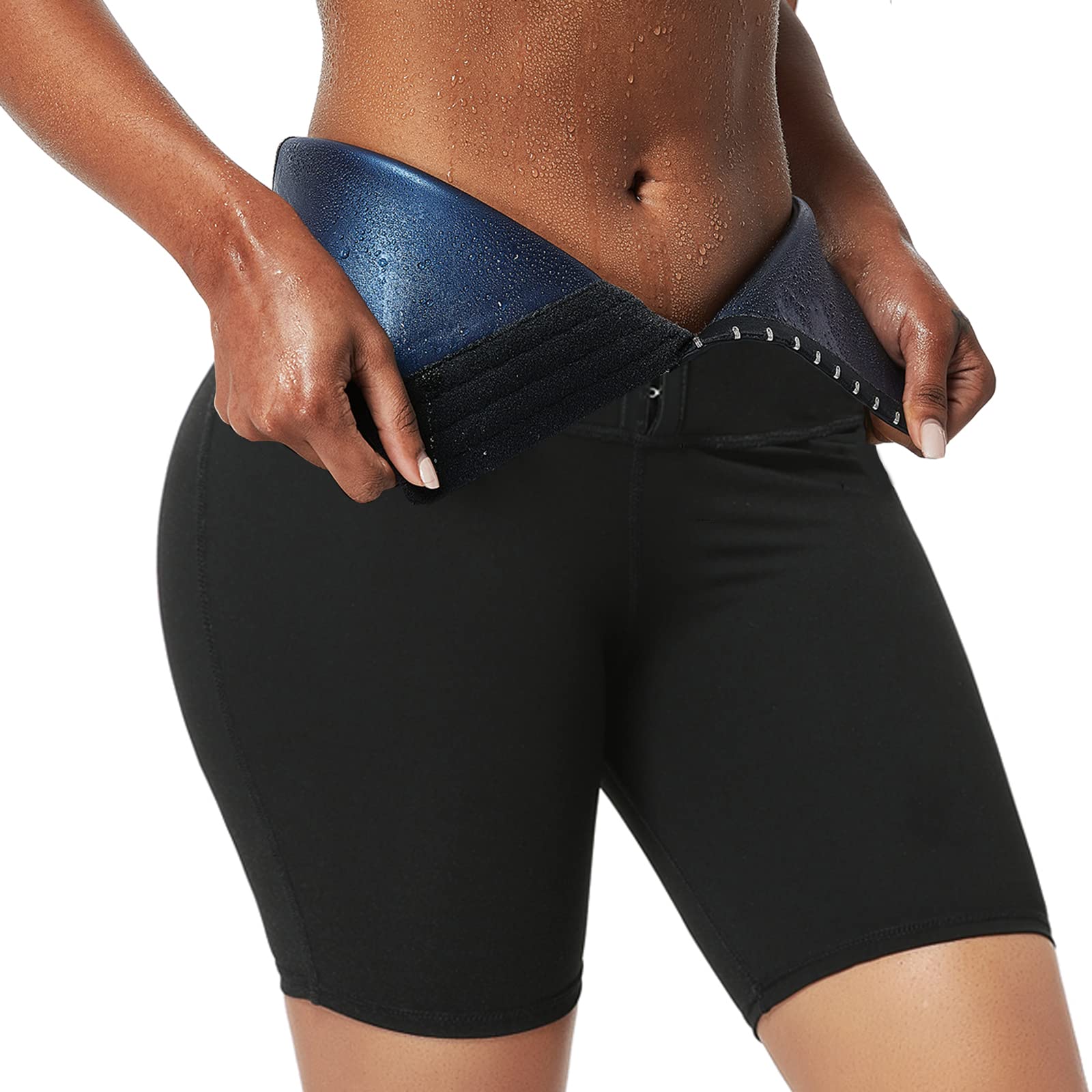 Sauna Sweat Pants for Women High Waisted Slimming Shorts Hot Thermo Workout Leggings-image-24