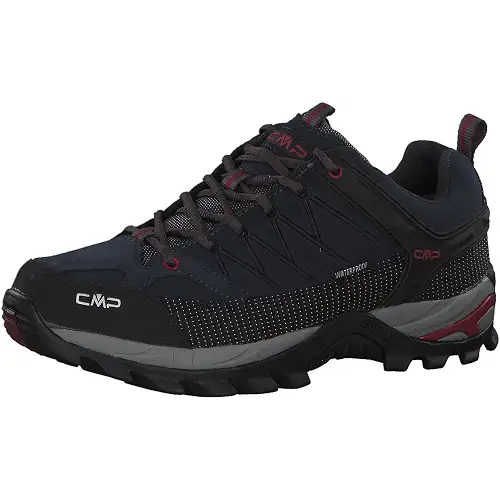 CMP RIGEL LOW TREKKING SHOES WP, Zapatos de trekking, Hombre, Asphalt-Syrah Dark, 39 EU