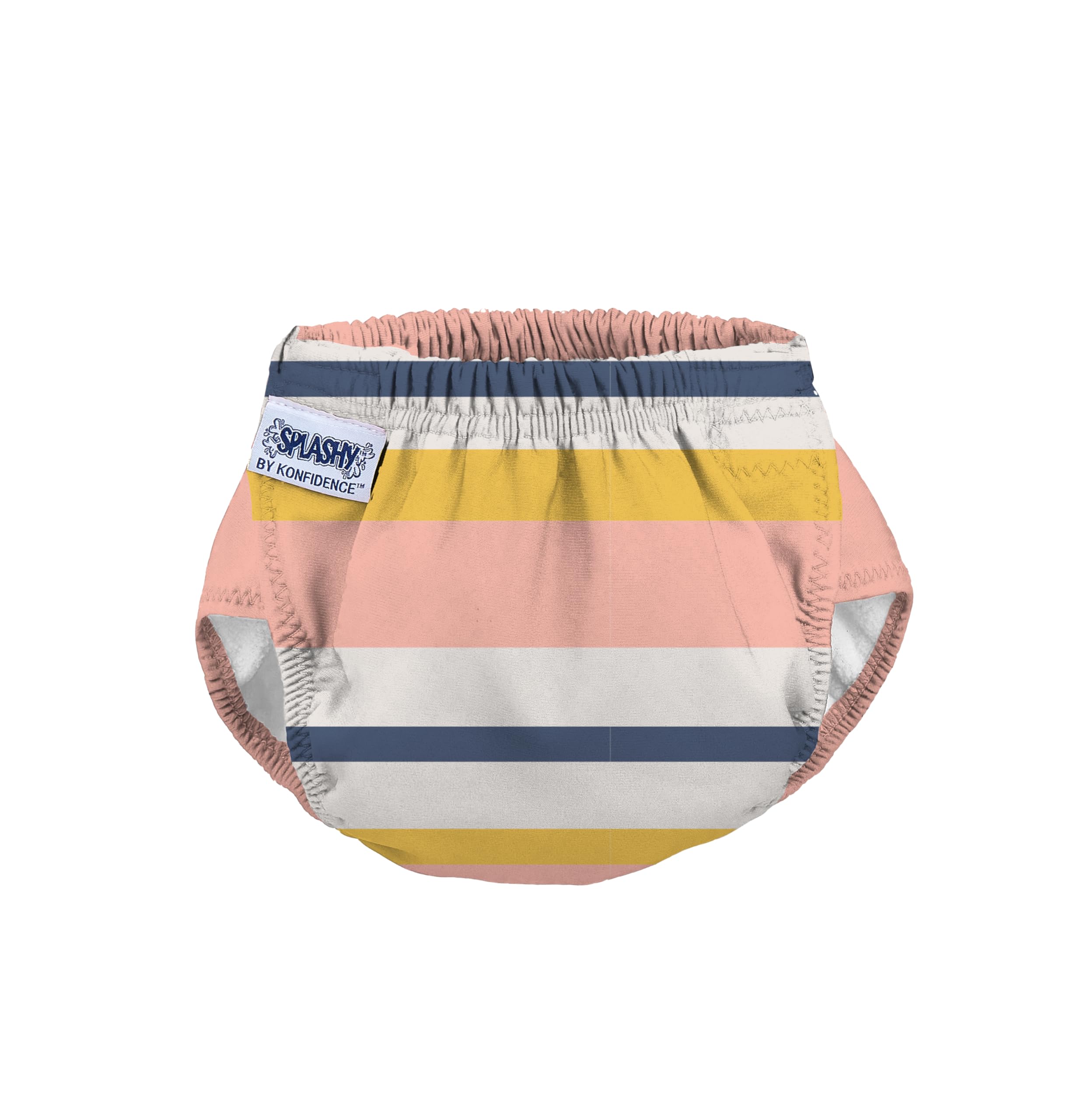 Konfidence Splashy AquaNappy - Our Reusable Eco-Friendly One Size Fits All Swim Nappy Made with Recycled Plastics up to 30 Months - Easy to Clean & Machine Washable (Gelato Rose)