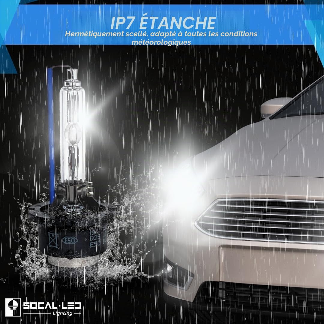 SOCAL-LED 2x D2S HID Ampoules 35W AC OEM Xenon phares Direct Remplacement 6000K cristal blanc