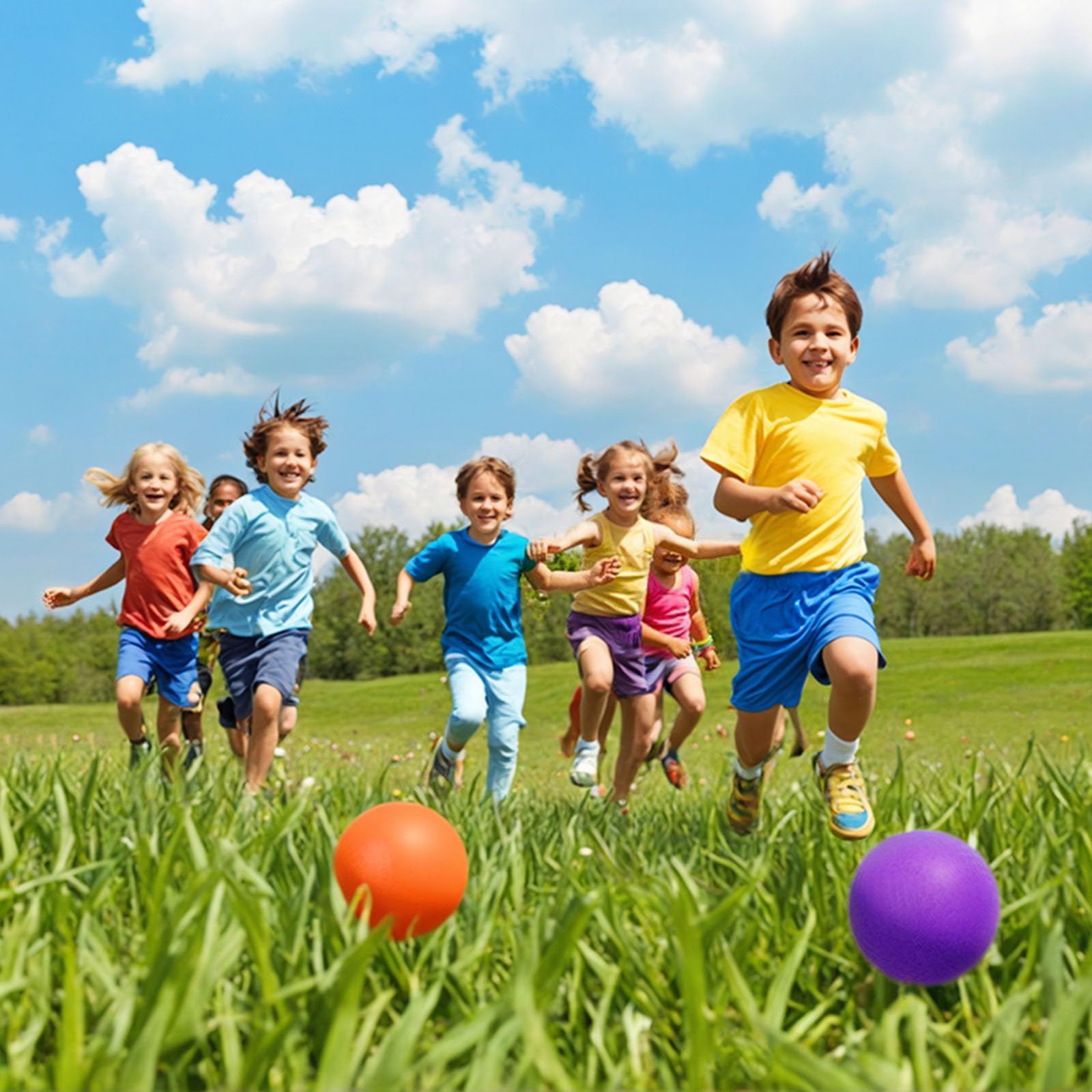 Shindel 6PCS Playground Ball with Air Pump, 5inch Inflatable Dodge Ball for Kids Indoor Outdoor - Image 6