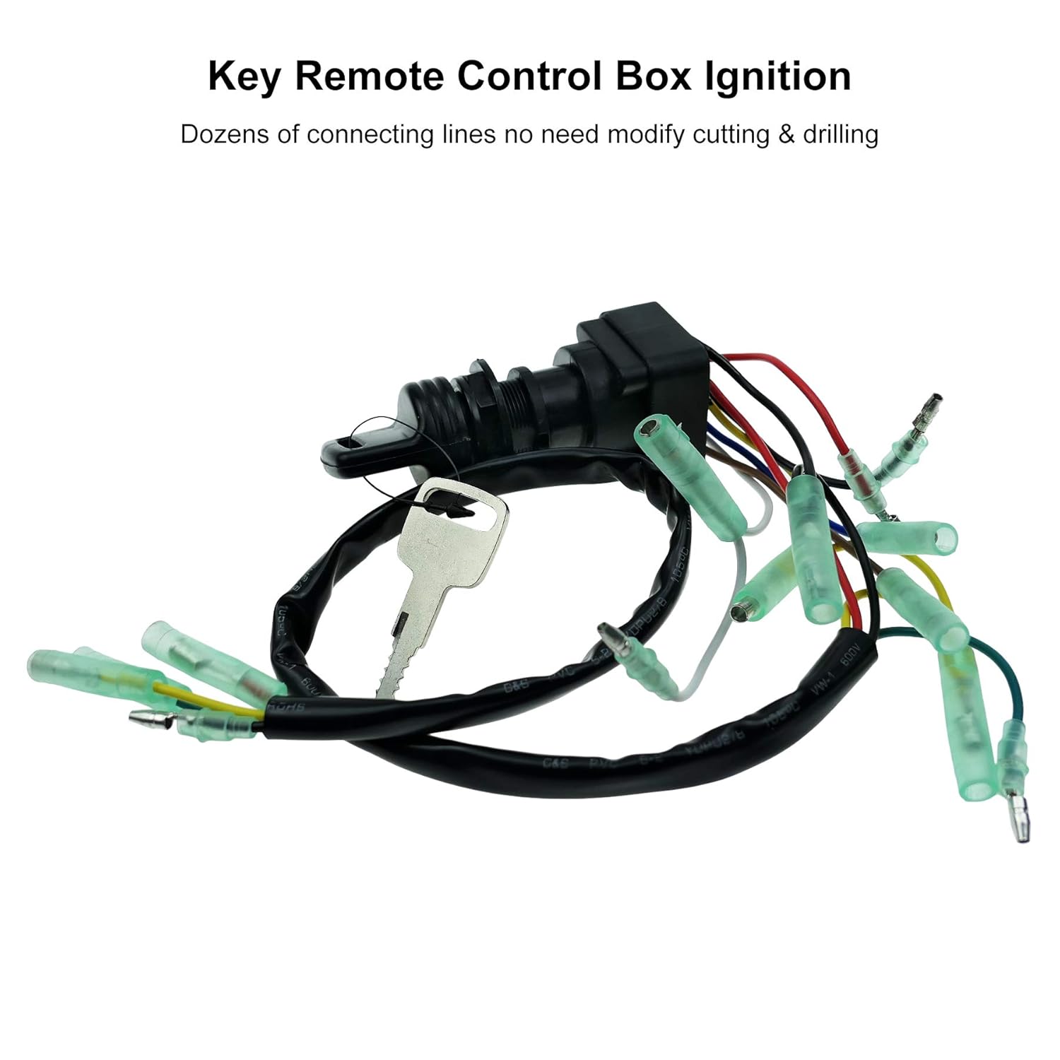 Ignition Switch Assembly Fits for Yamaha Outboard Motors, 703-82510-44-00 703-82510-43-00 703-82510-42-00 703-82510-11-00, Main Key Remote Control Box Ignition